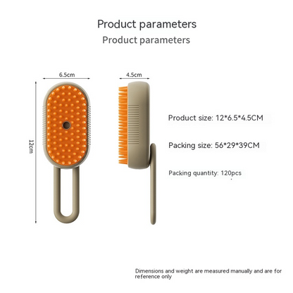 3-in-1 Pet Grooming Comb – Steam Spray Brush