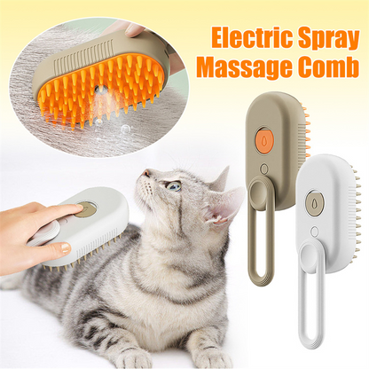 3-in-1 Pet Grooming Comb – Steam Spray Brush