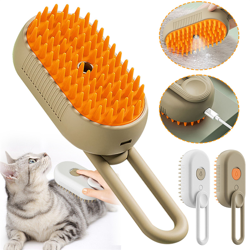 3-in-1 Pet Grooming Comb – Steam Spray Brush