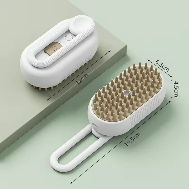 3-in-1 Pet Grooming Comb – Steam Spray Brush