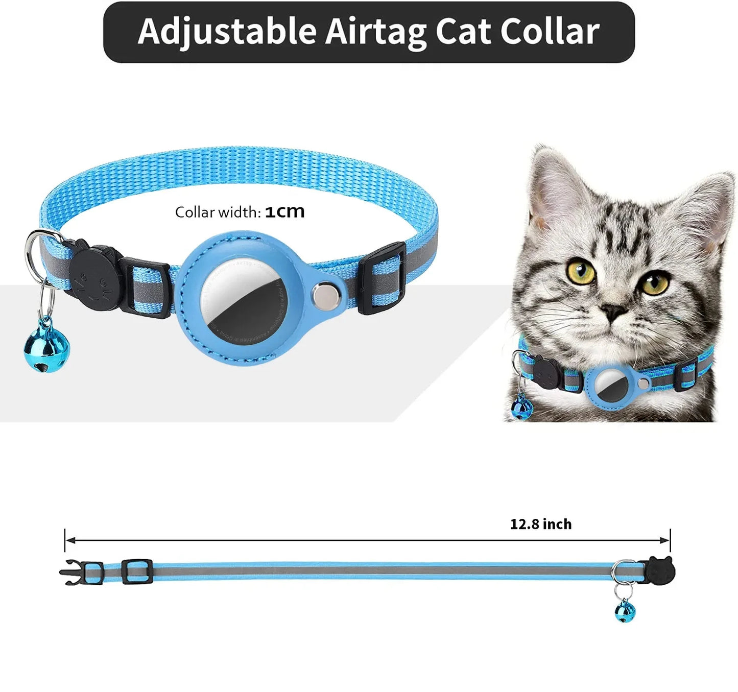 Reflective Collar with AirTag Holder – Comfort and Safety for Your Pet