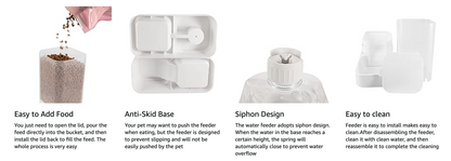 Gravity Pet Feeder and Water Dispenser